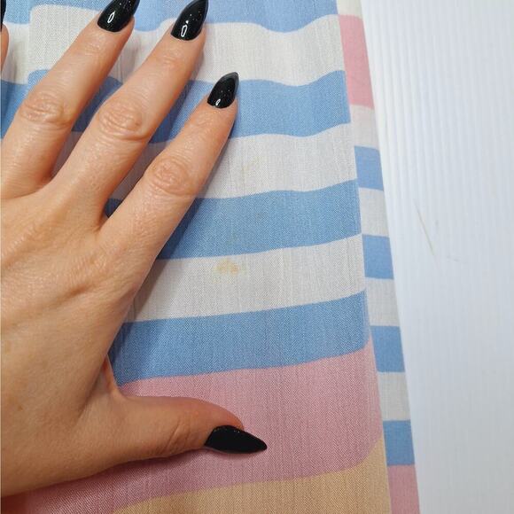 Mara Hoffman Swim Crinkle Crepe Stripe Halter Maxi Dress XS Resort Swim Cover - Picture 15 of 15